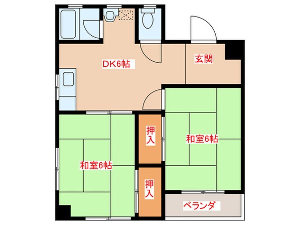 角ビルの物件間取画像